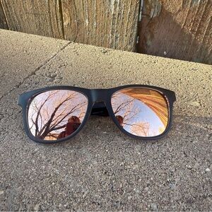 BLENDERS Crystal Wave Brown Purple Gold Sunglasses Reflective Lenses Polarized